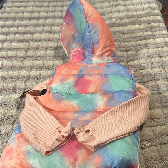 Little Lass Colorful Hoodie , t shirt  & leggings Set size 4 - Picture 10 of 10